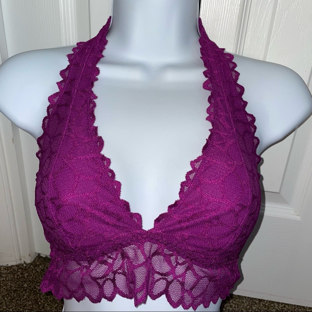 Pink lace bralette size S (AA